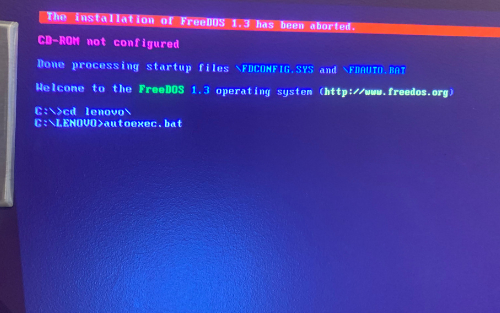 FreeDOS command prompt